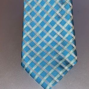 CANALI Mint Green Silver Gold/Yellow Silk Tie
